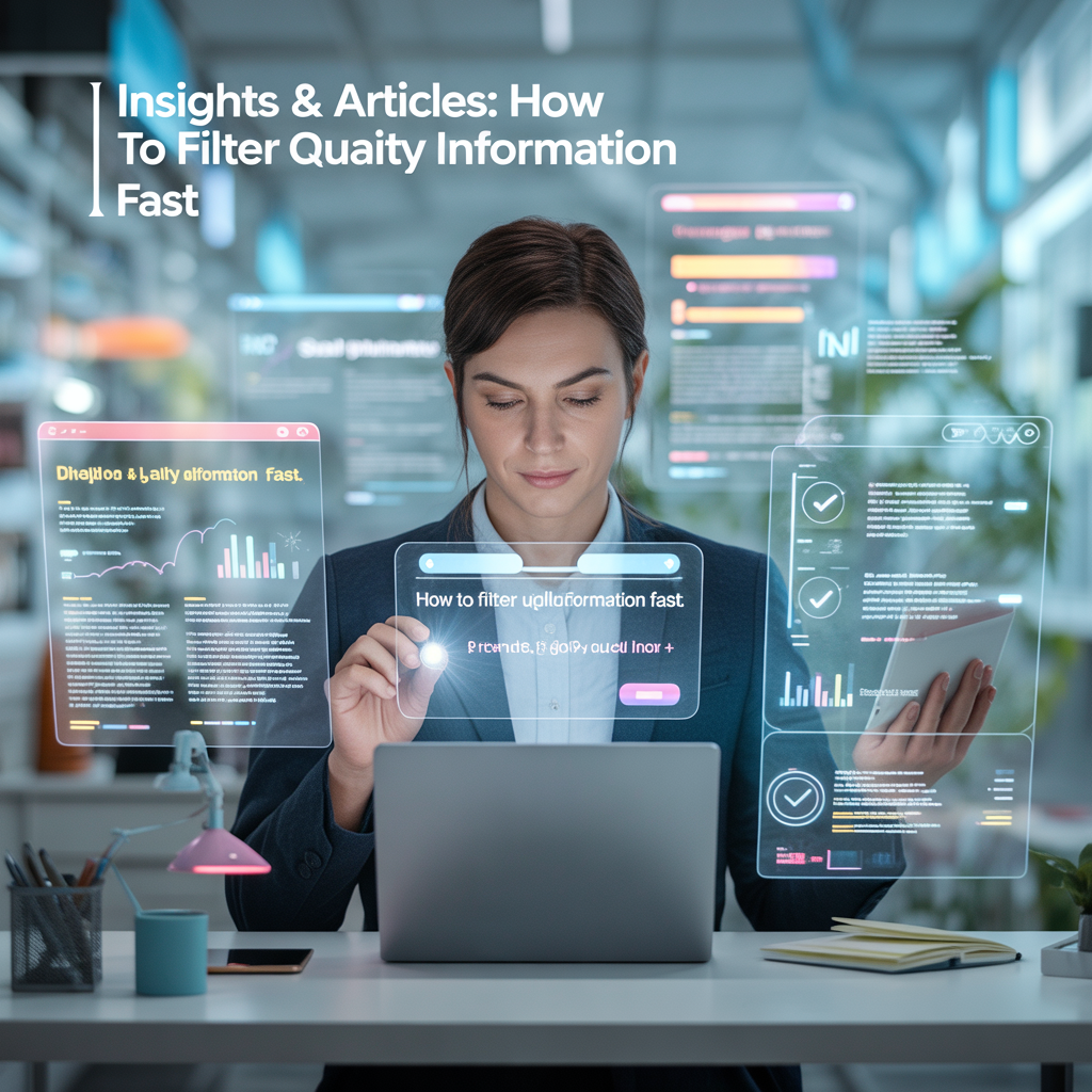 Insights & Articles: How to Filter Quality Information Fast